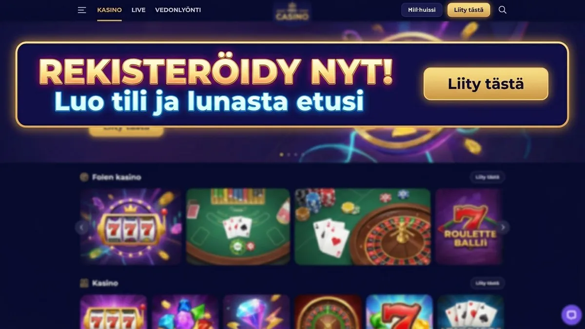 Rekisteröidy bonuksen kanssa